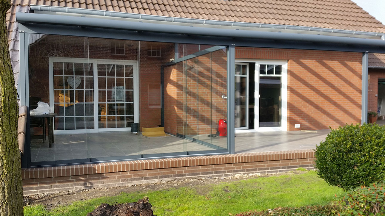 Terrassendächer und Glasschiebeelemente